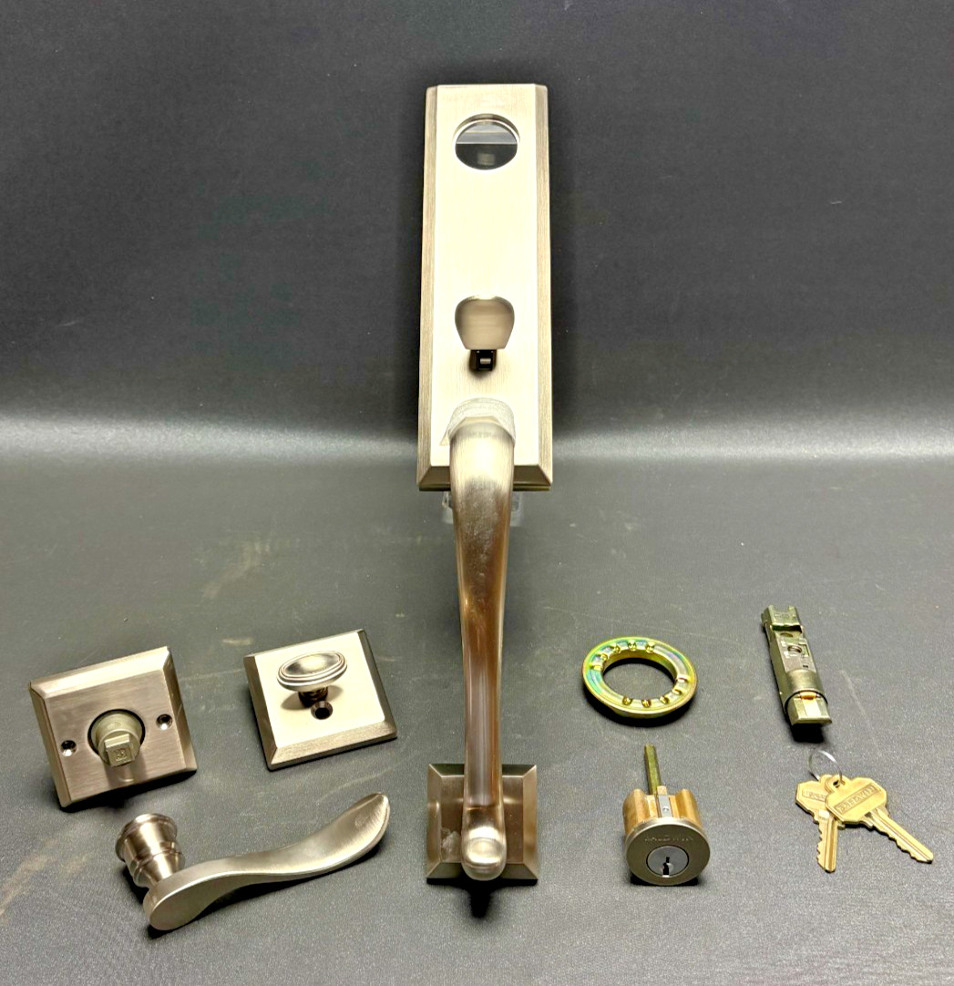 Baldwin Reserve Del Mar Single Cylinder Satin Nickel Handle set - 9BR1800-685