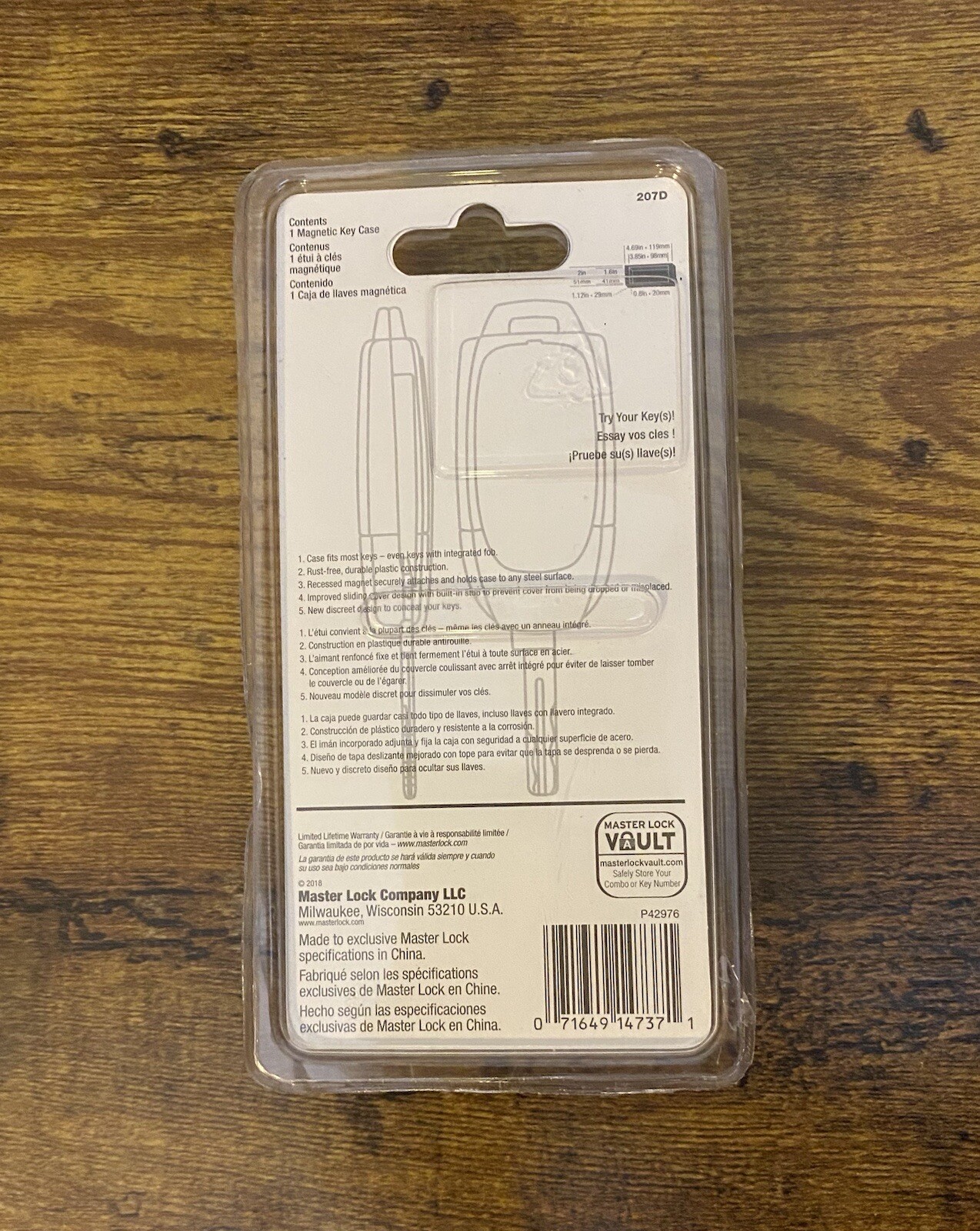 1 Piece Master Lock Masterlock Magnetic Spare Key Case Holder Storage ~ New