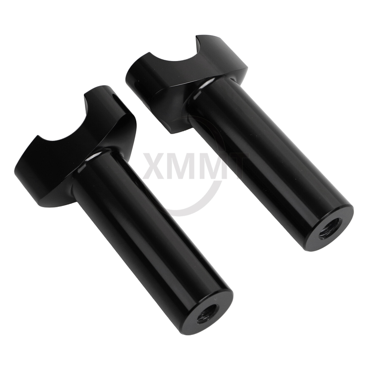 Black 4.5" Straight Handlebar Risers For Harley Dyna Heritage Softail Road King