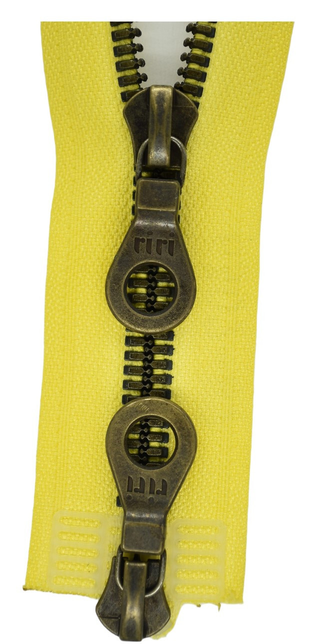 Cerniera Gialla 76 Cm 6 Mm 2 Vie Divisibile