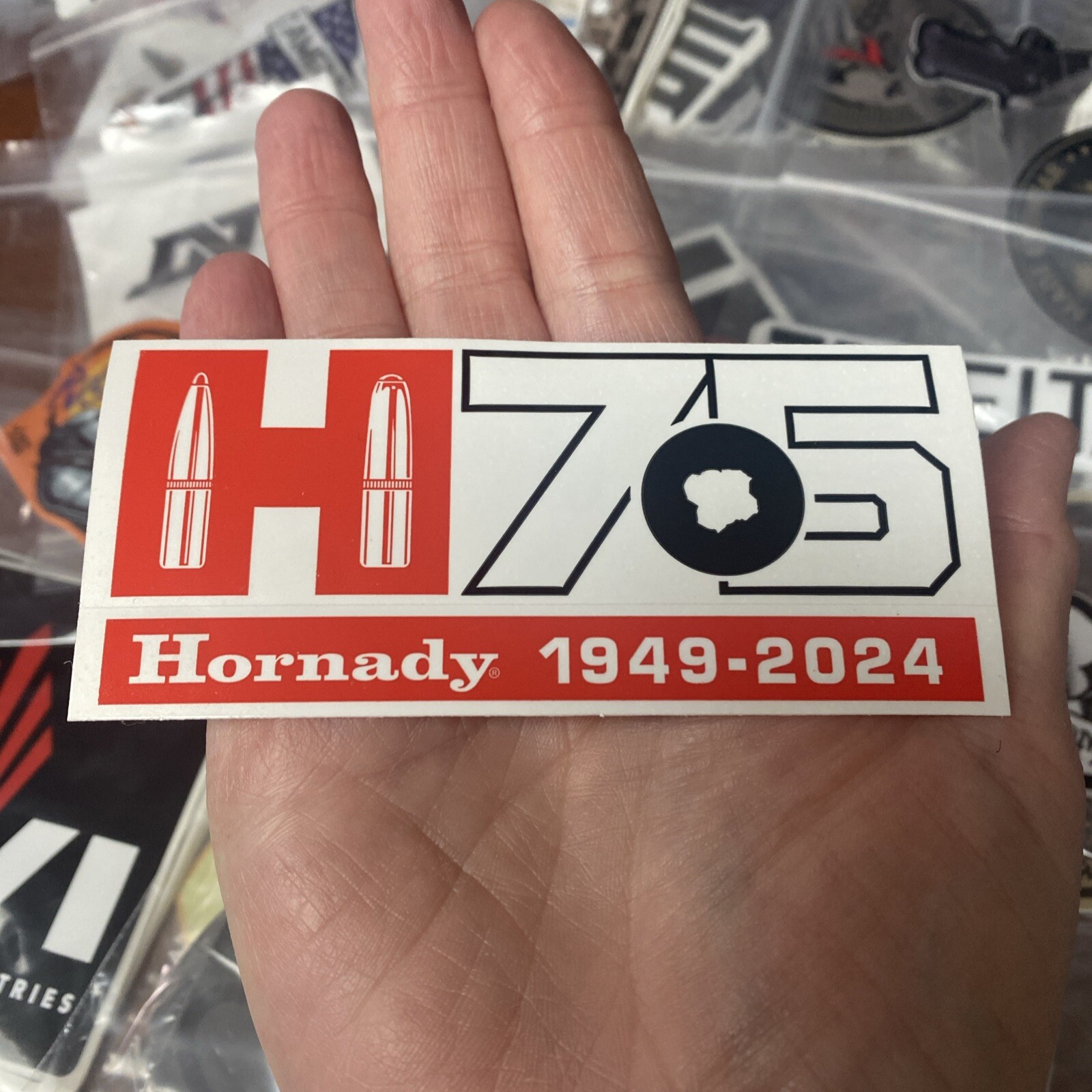 NEW 2025 SHOT SHOW H75 Hornady Decal Sticker Firearms Guns Pistols Military Pew