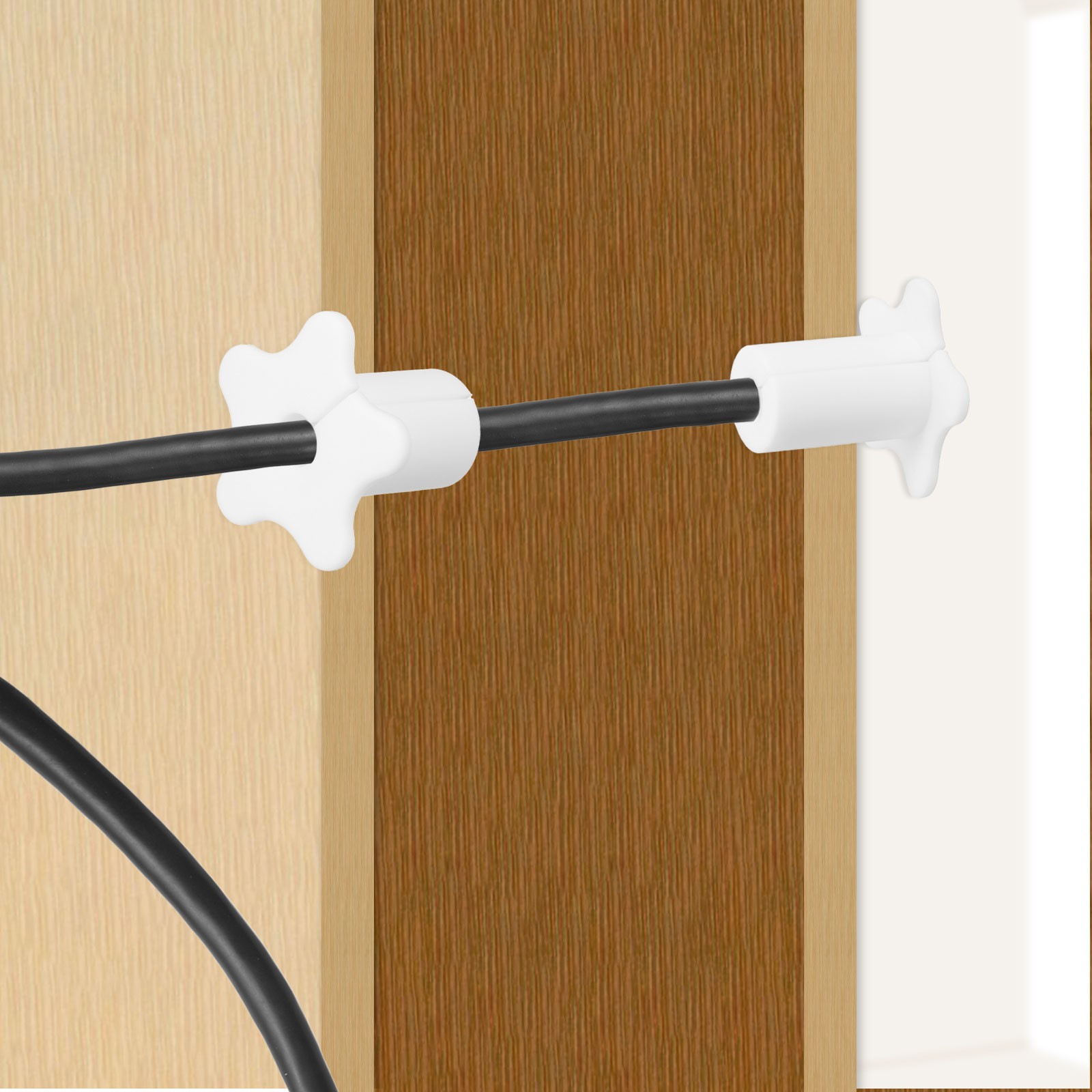 4PCS Wall Cable Grommet for 5/8 Inch Wall Hole (Black)