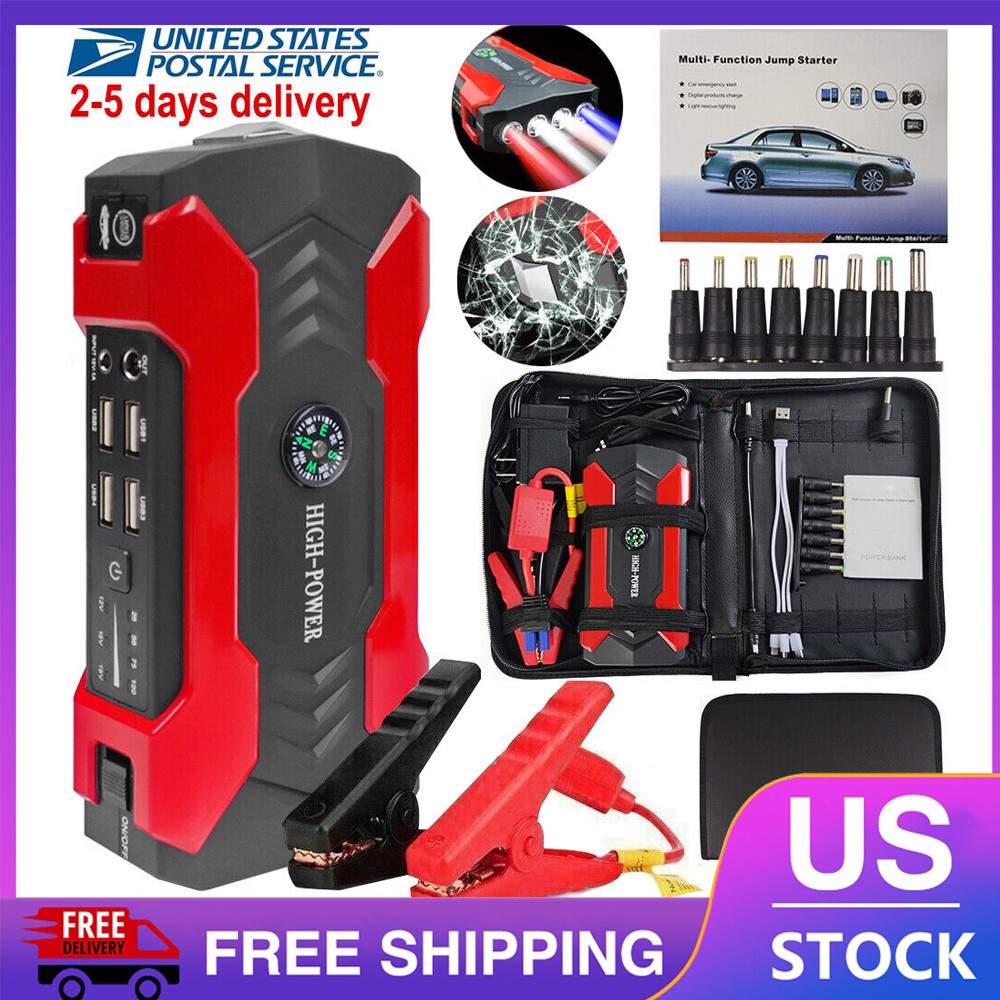 99800mAh Car Jump Starter Booster Jumper Box Power Bank Battery Charger Portable