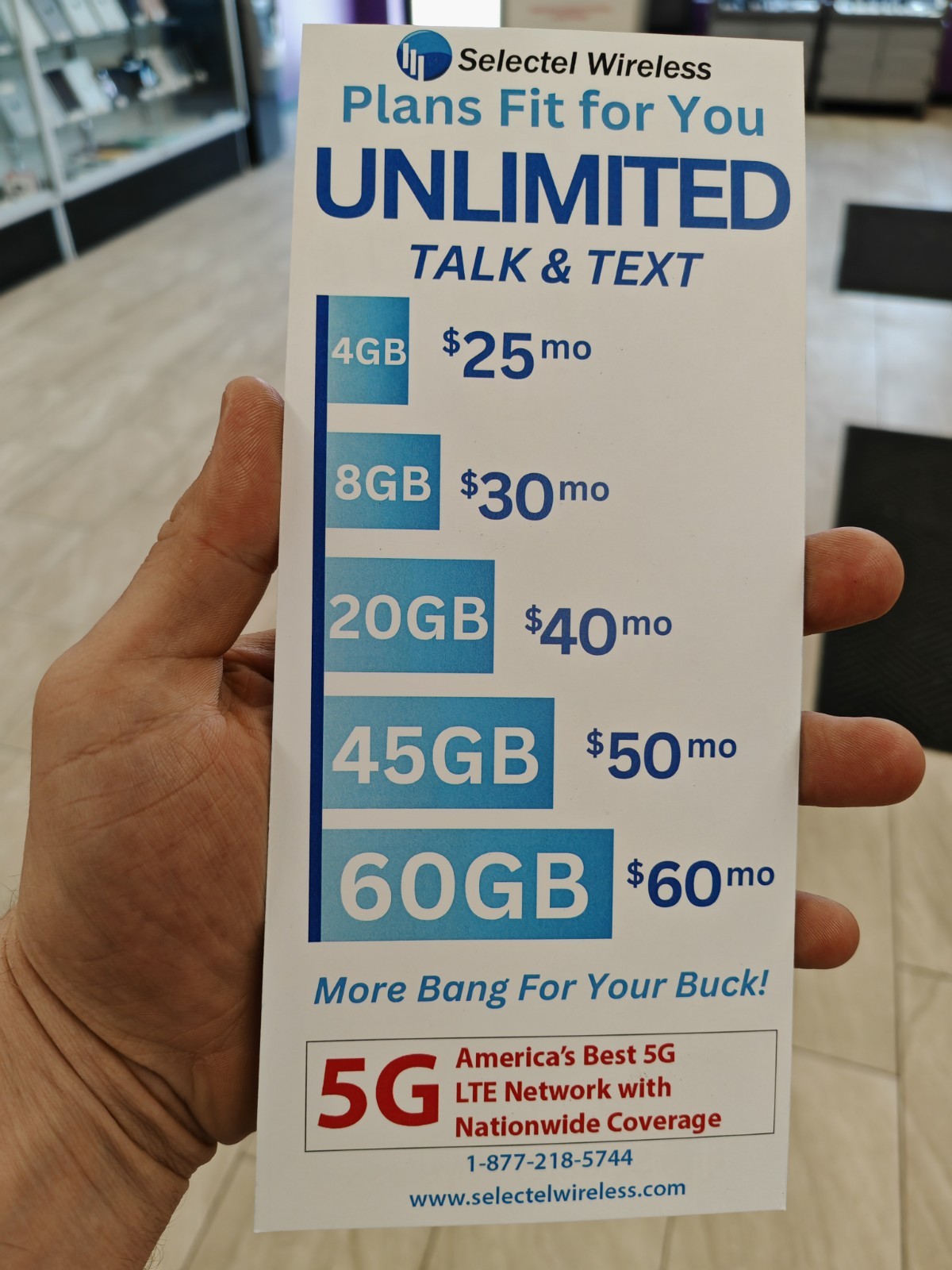 New Line Selectel Wireless $40 Unlimited Plan Verizon Network Physical Sim/ESim