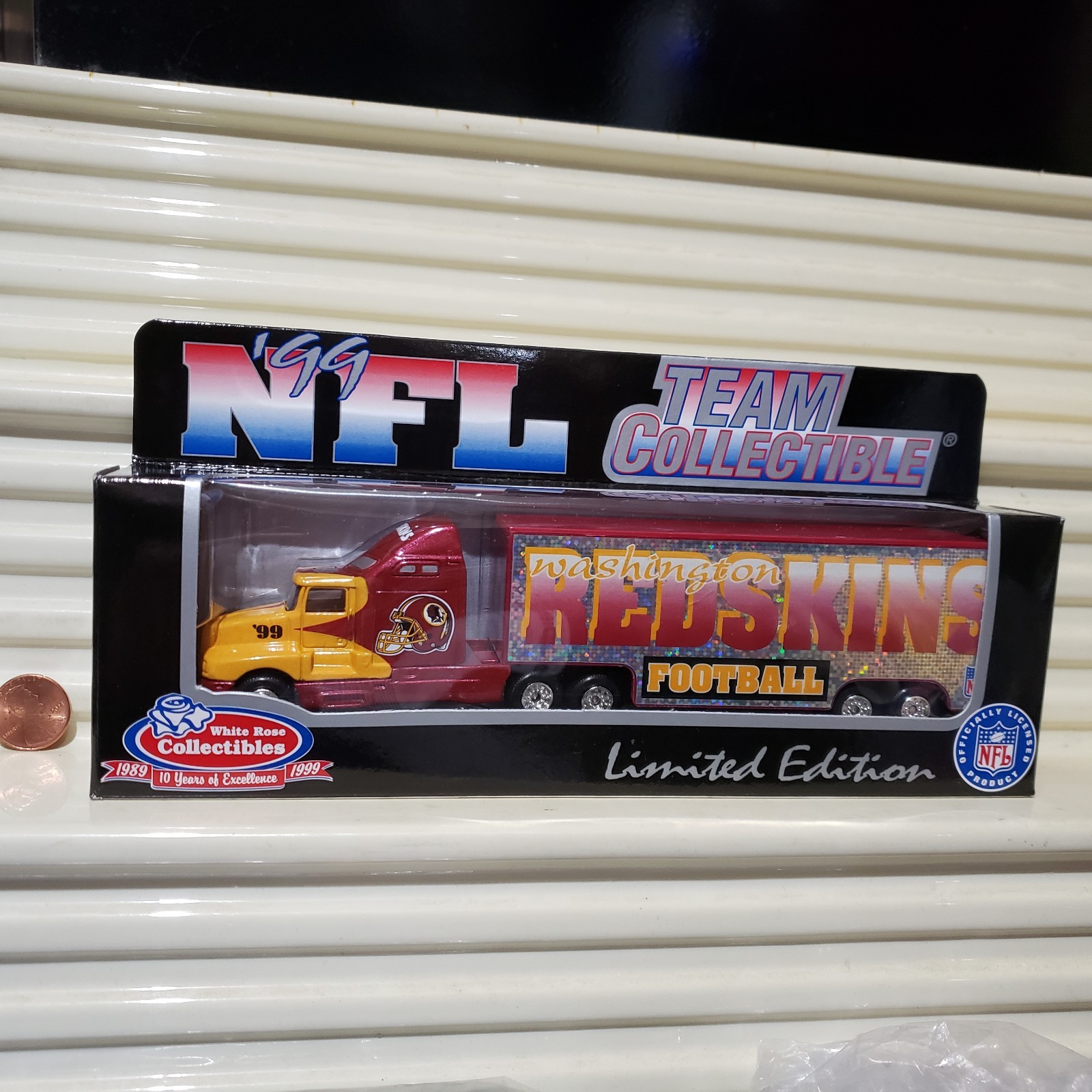White Rose Ltd. Edn. 1999 1/80 NFL WASHINGTON REDSKINS Truck Nu in NEW Box