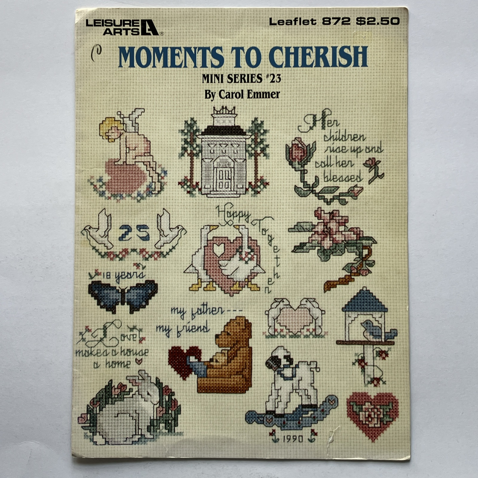 Leisure Arts Leaflet #872 Moments to Cherish Mini Series #23 Cross Stitch Charts