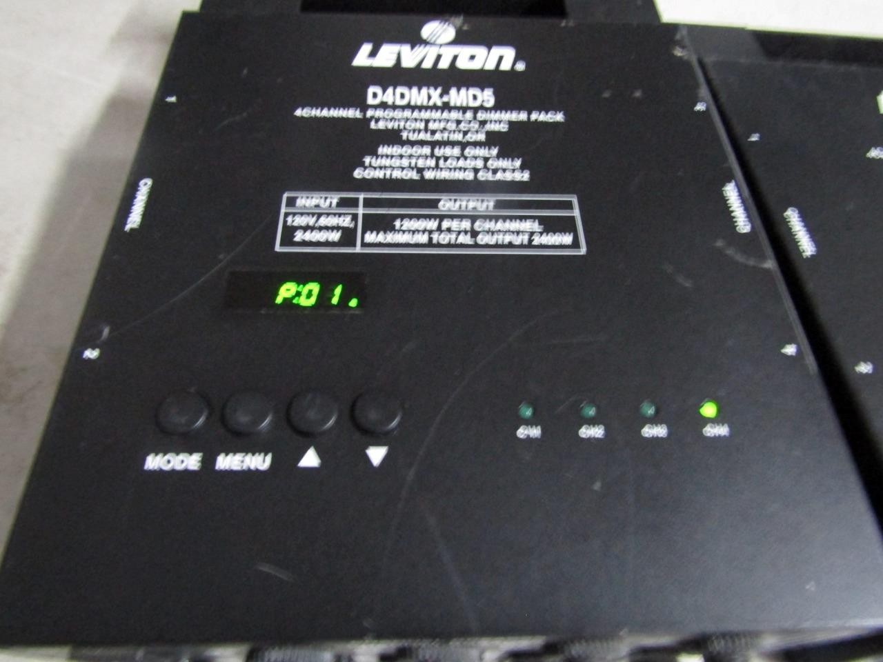 1 PAIR LEVITON Dimmers 4 Channel Programmable 5 Pin1200W Channel