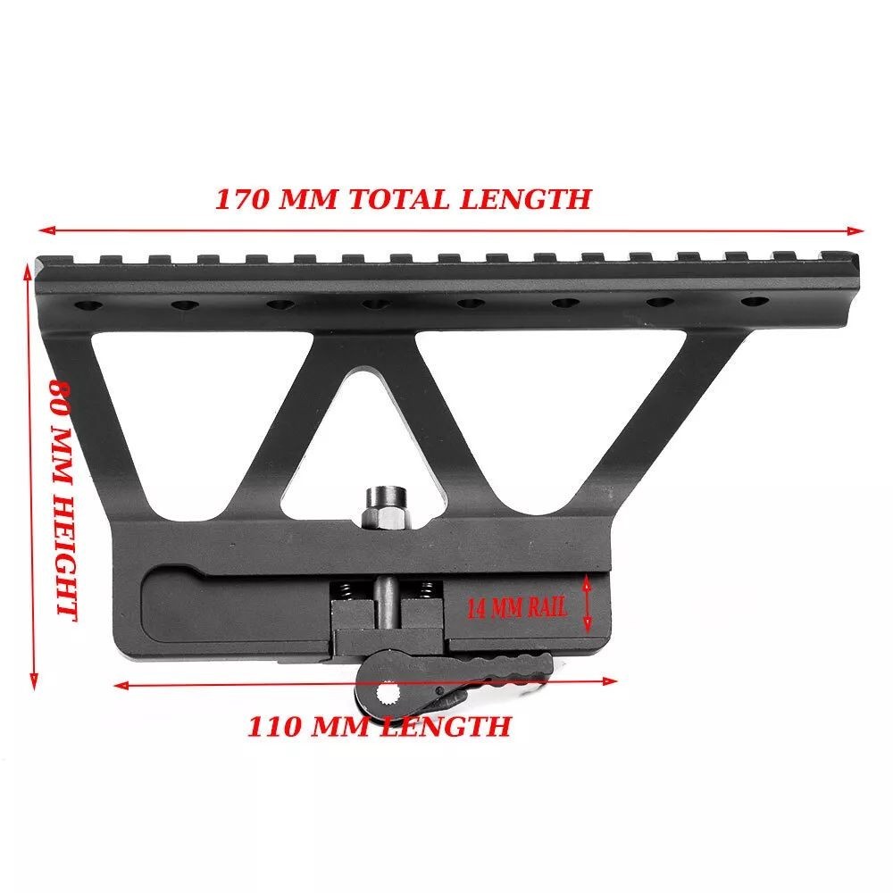 QD Side Rail Mount Red Dot Scope Mount 20mm Single Picatinny Scope Mount