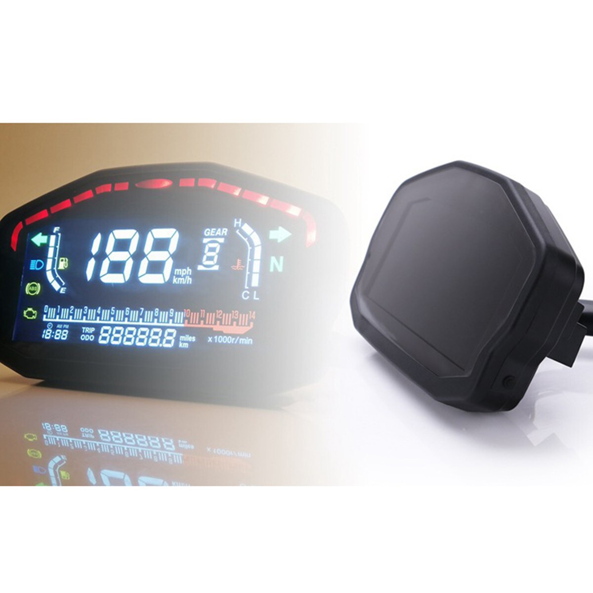 LED LCD Speedometer Digital Odometer Backlight Odometer Motorcycle Parts Durable