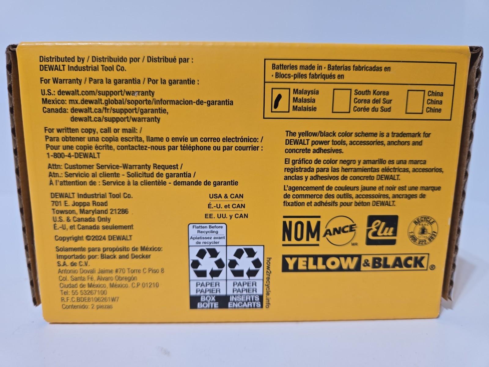 DeWALT DCB230-2 20V MAX Compact 3.0Ah Battery Pack (2-Pack)
