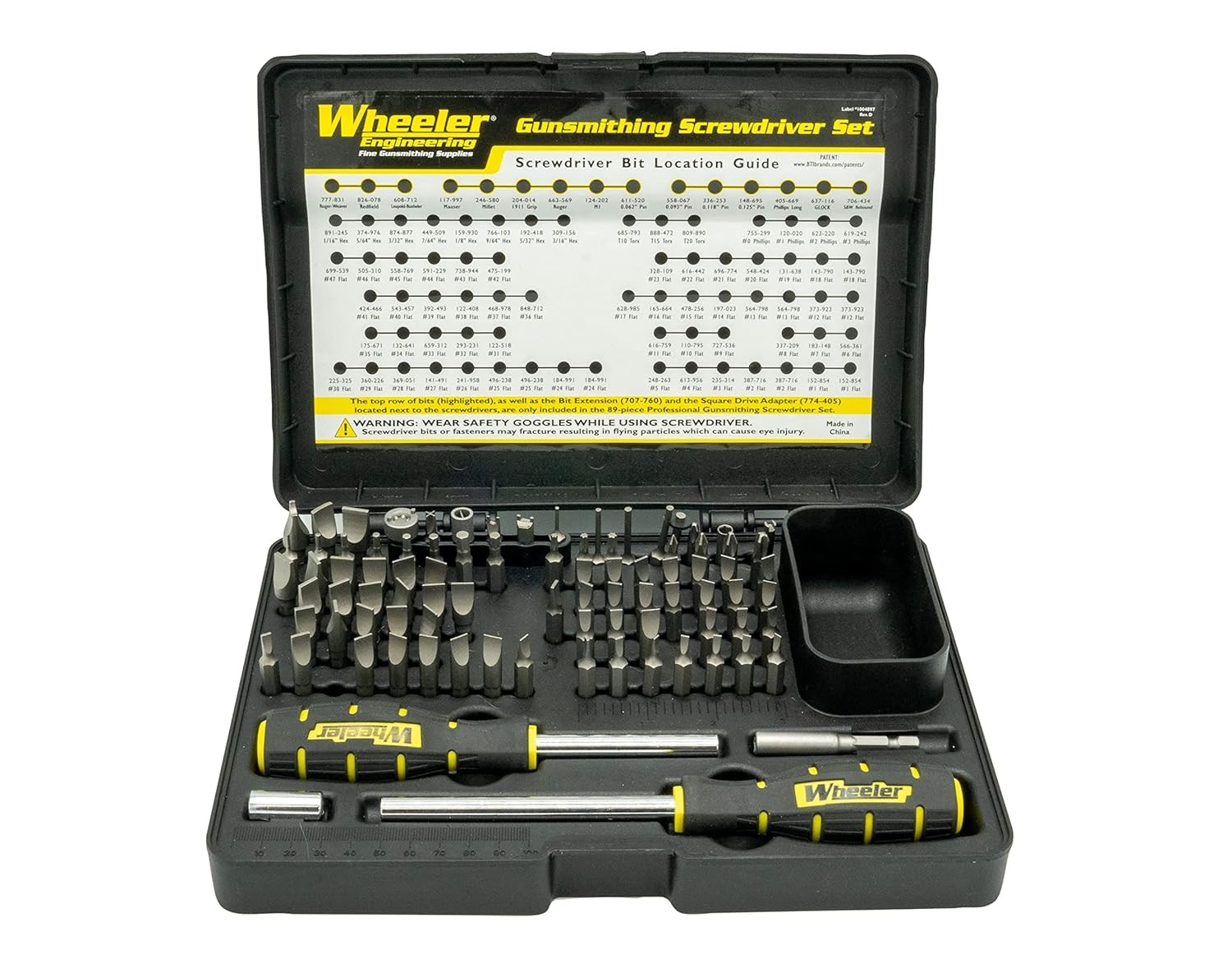 Wheeler 89 Piece Gunsmithing Screwdriver Set with Storage Durable Construction