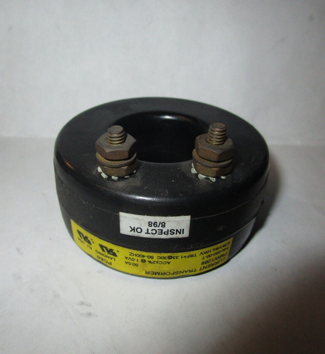 1 NEW PC&S PMW1269 CURRENT TRANSFORMER 50:5A 50-400HZ