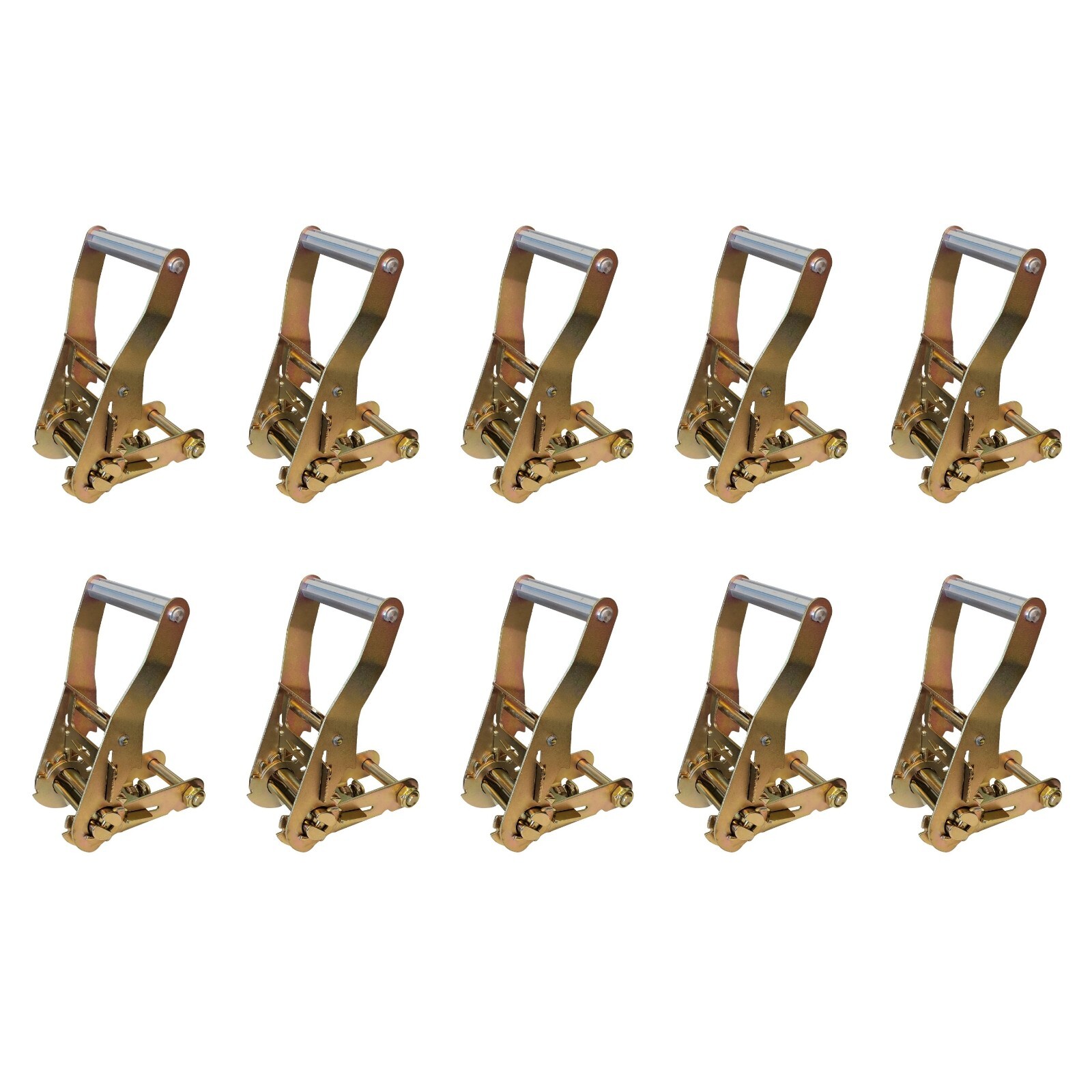 10 Pack 2" Ratchet Buckle for Tie-Down Straps Flatbed Truck Tow Truck Trailer