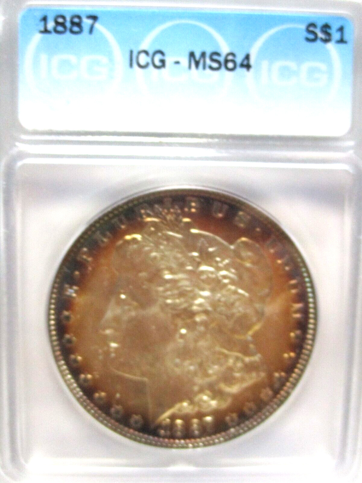 1887 MORGAN SILVER DOLLAR ICG MS64