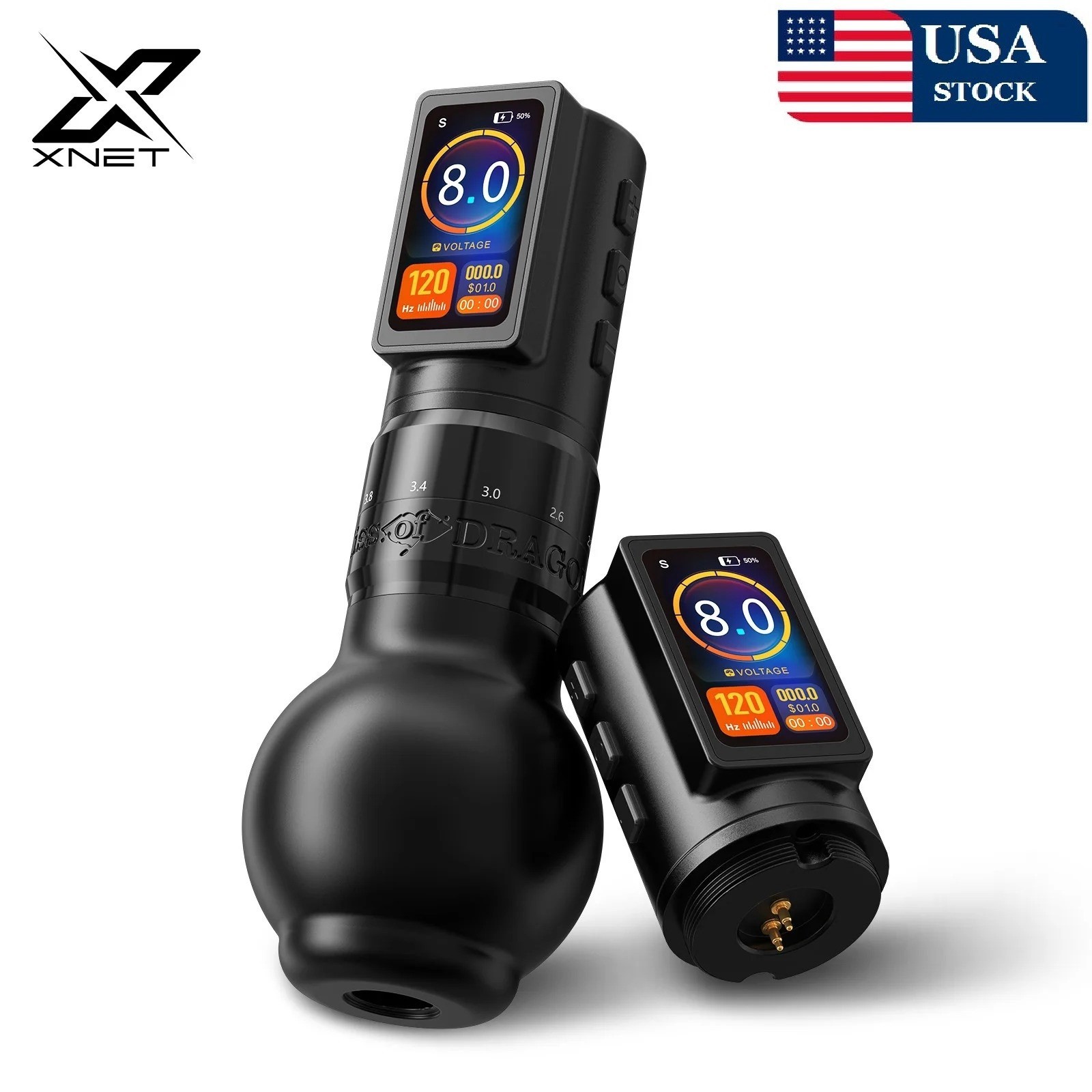 XNET Traveler-T2 Wireless Tattoo Machine 2.2-4.2mm Adjustable Stroke Brushless