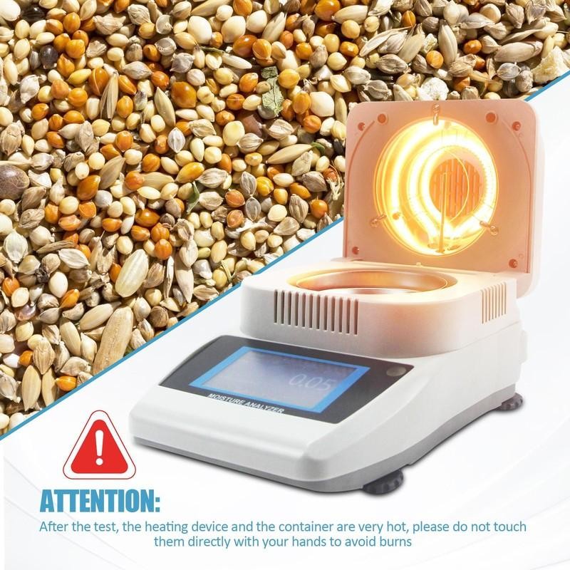 Lab Moisture Analyzer Rapid Moisture Tester Halogen Heating Moisture Meter 110V-
