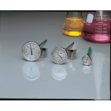 Tel-Tru Gt100r-12/16121260 Bimetal Thermom, 1-3/4 In Dial, 25To125f