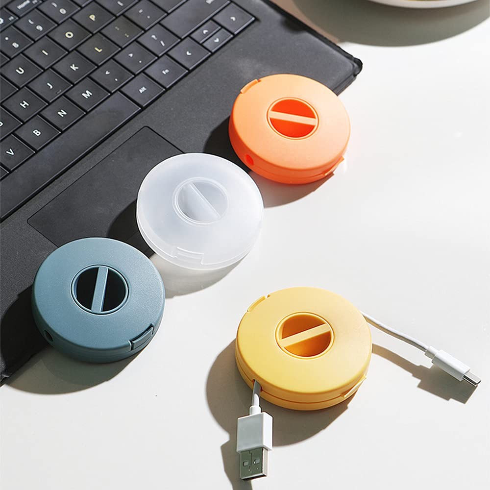 SITAKE 4PCS Cable Management, Retractable Portable Cord Organizer, 4 Round