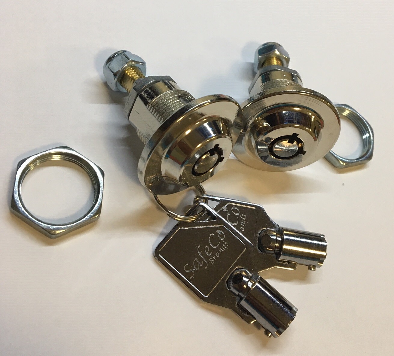 2 Homak safe Locks keyed alike-2 keys wall /Gun safes- SafeCo Brands