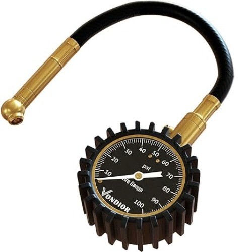 Heavy Duty Tire Pressure Gauge with Large Glow Dial - ANSI Certified for Cars an