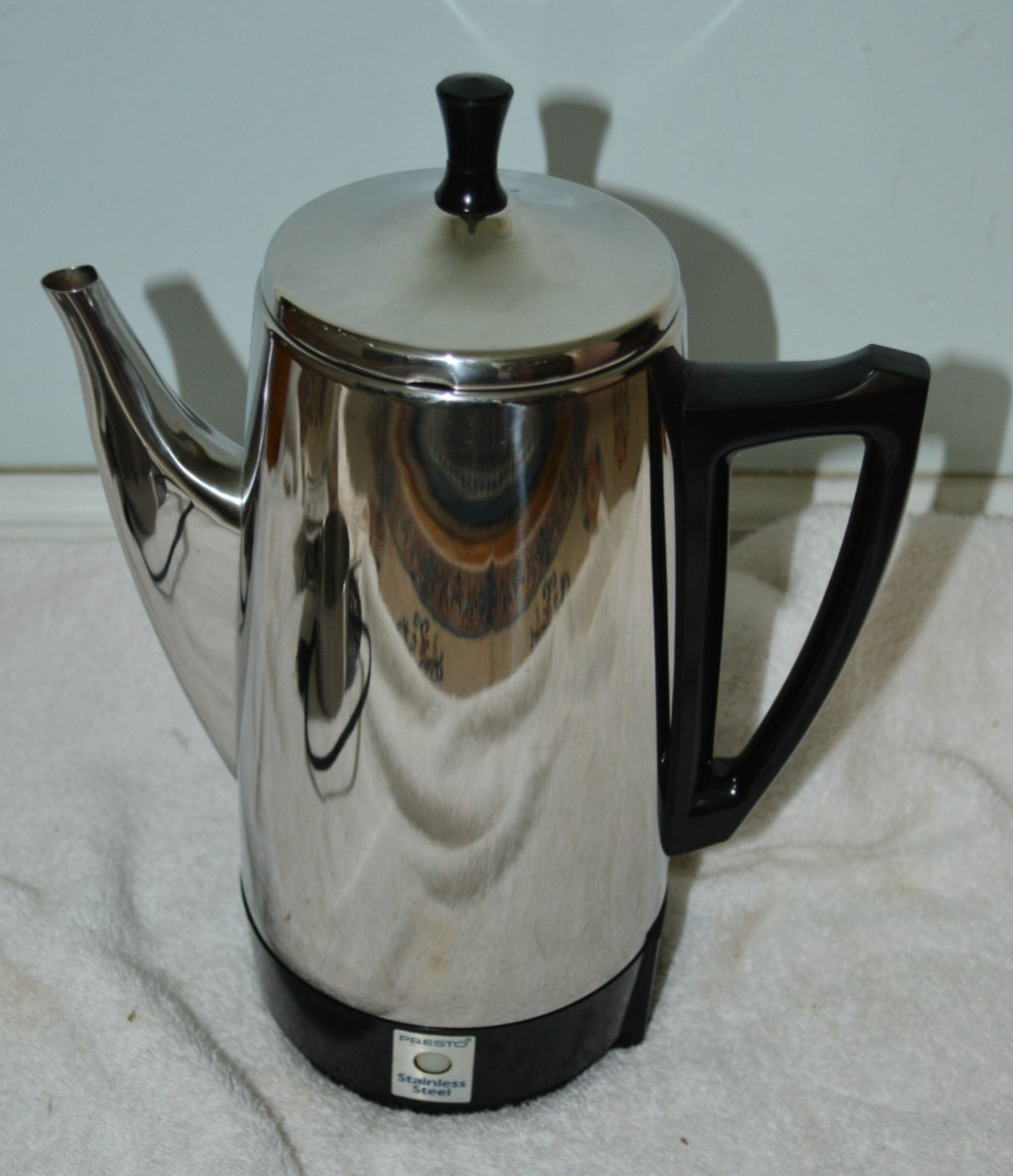 PRESTO #0281105 Stainless Steel Coffee Percolator 12 Cup - w/instructions VGC