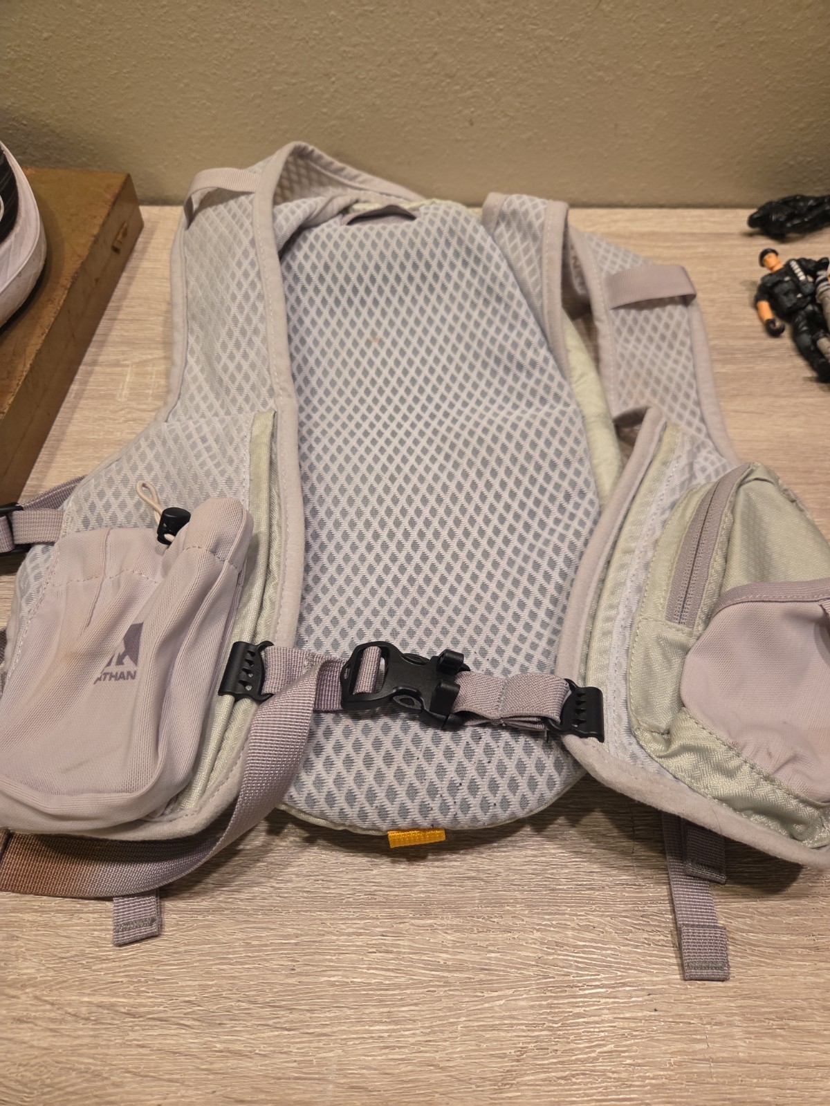 Nathan Hydration Backpack Gray Running Hiking No Bladder Stains