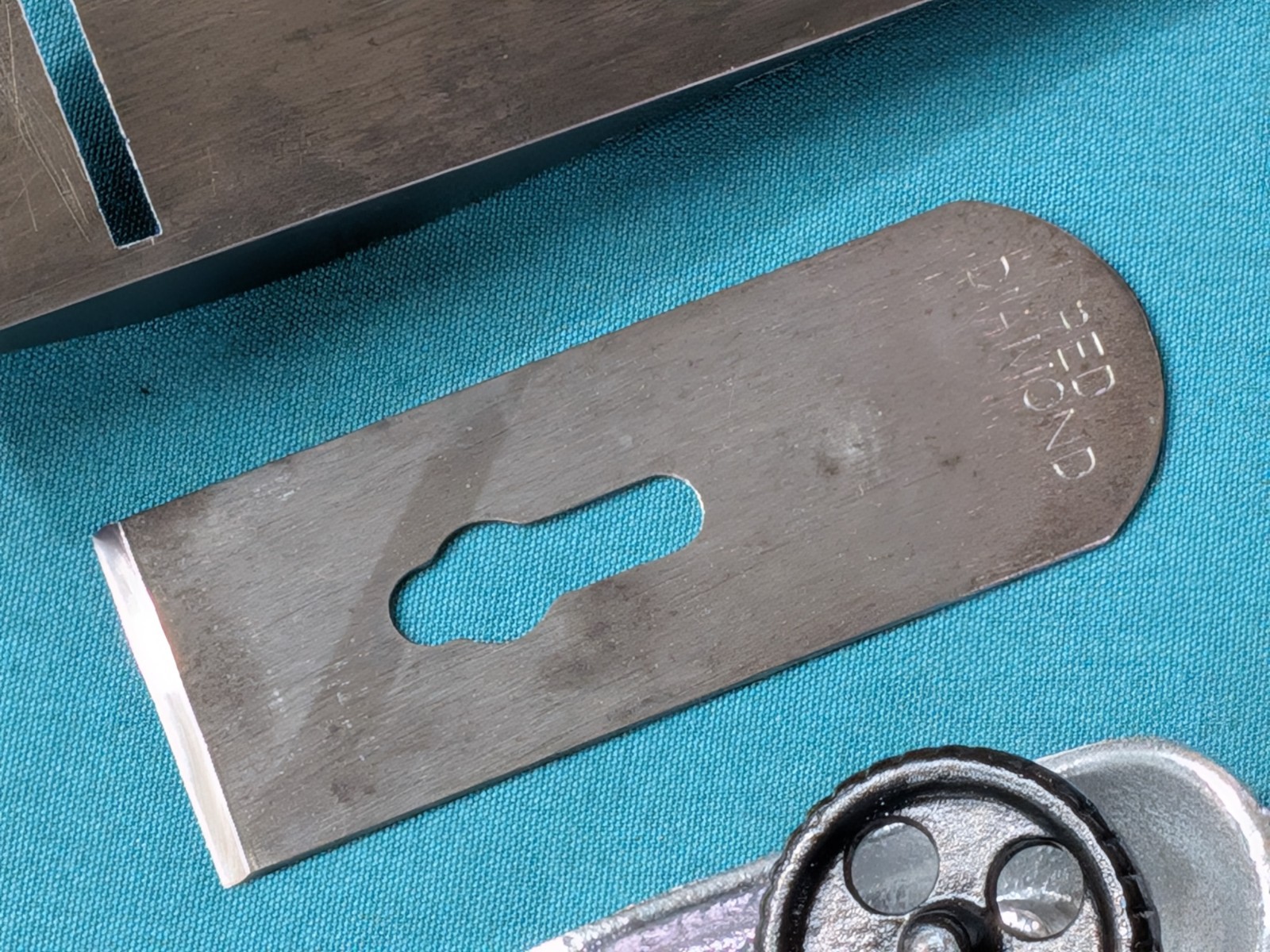 Vintage RED DIAMOND Block Plane 7-1/4" Hefty Feel Modified Paint