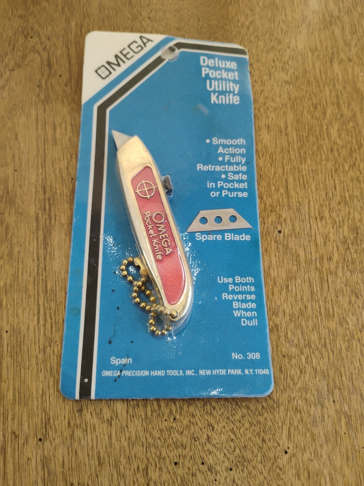 Rare Vintage Omega Retractable Pocket Utility Knife NOS New No. 308