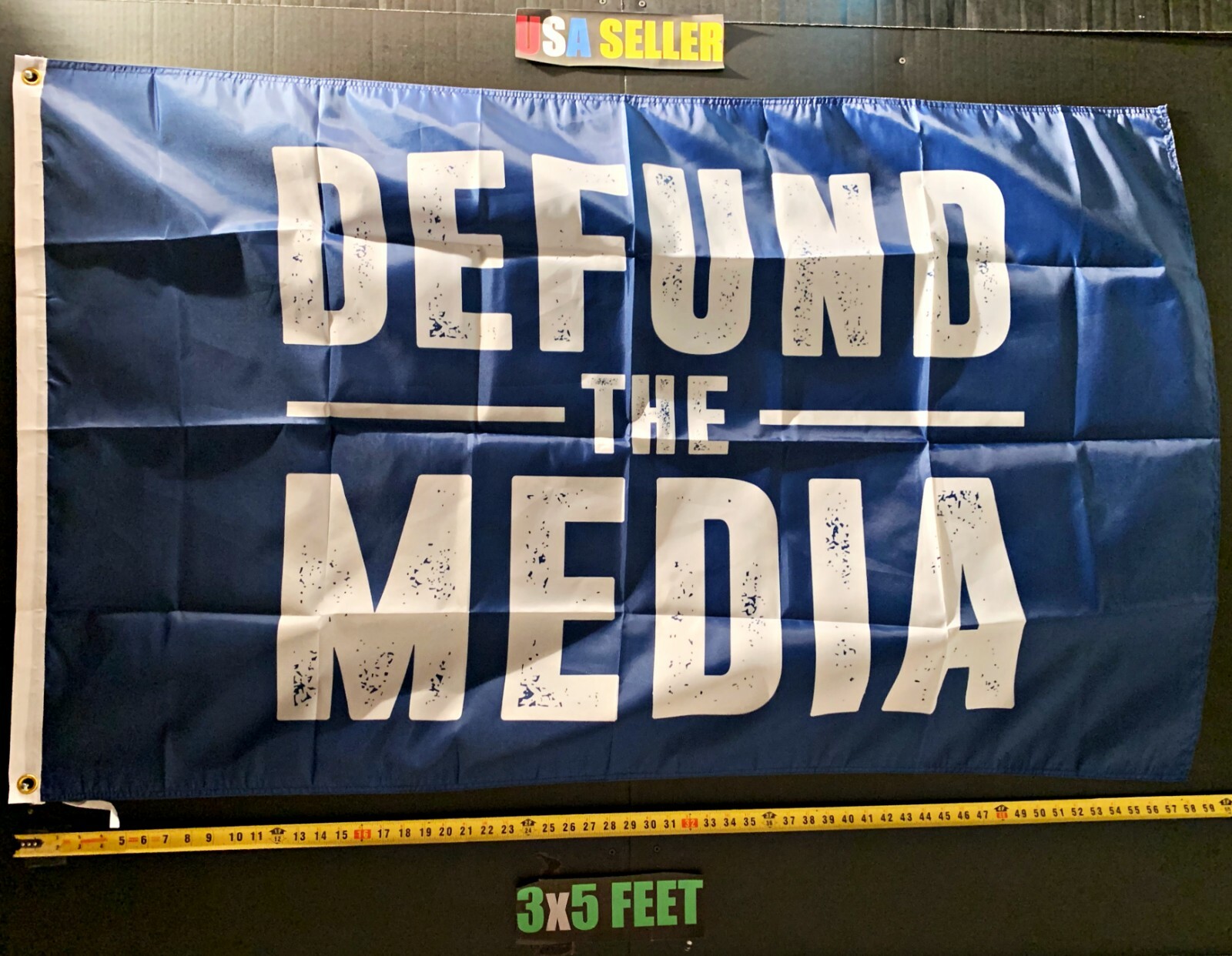 Donald Trump Flag FREE SHIP Desantis Defund Media Blu B Republican USA Sign 3x5'