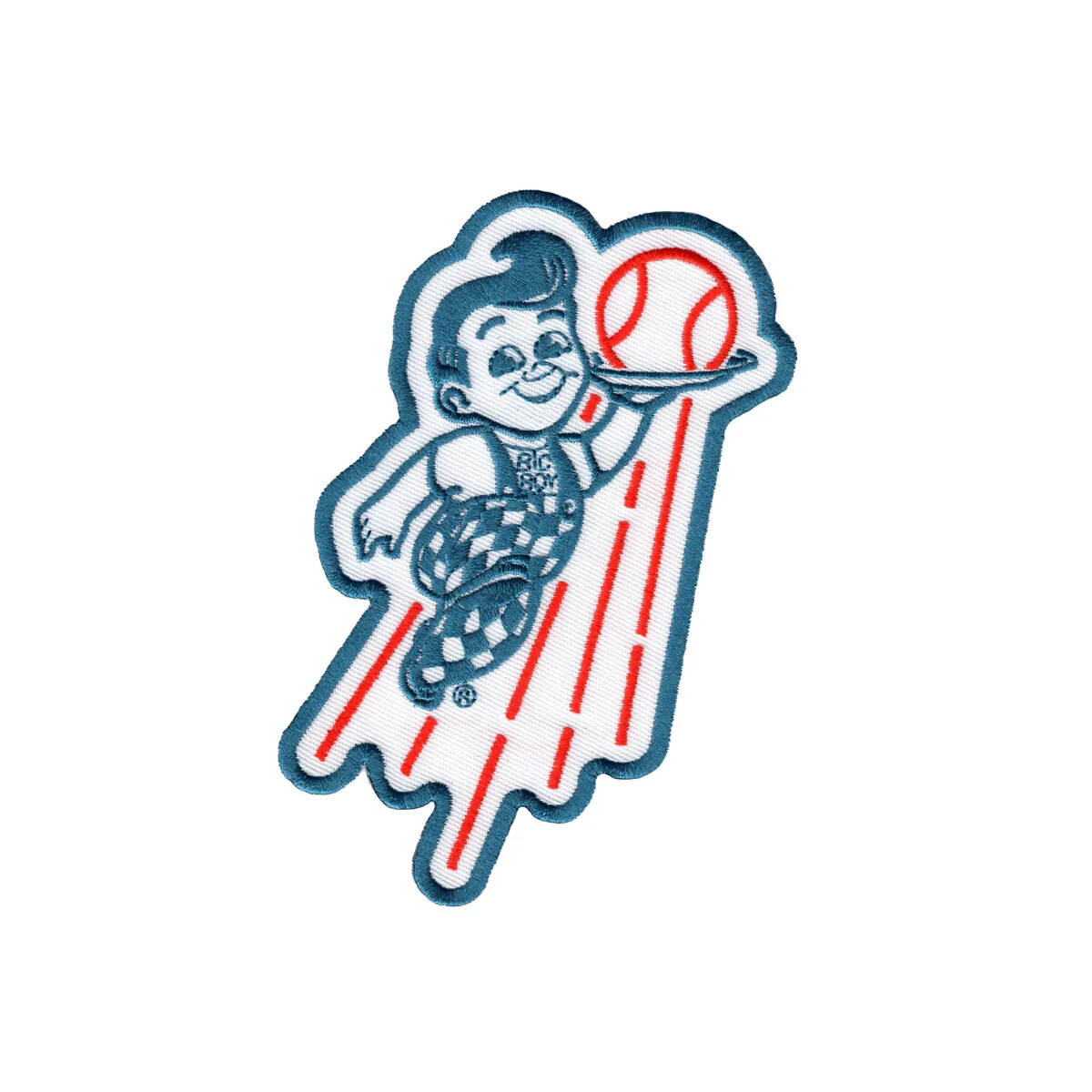 Bob's Big Boy Restaurant Dodgers Baseball Character Patch - NEW
