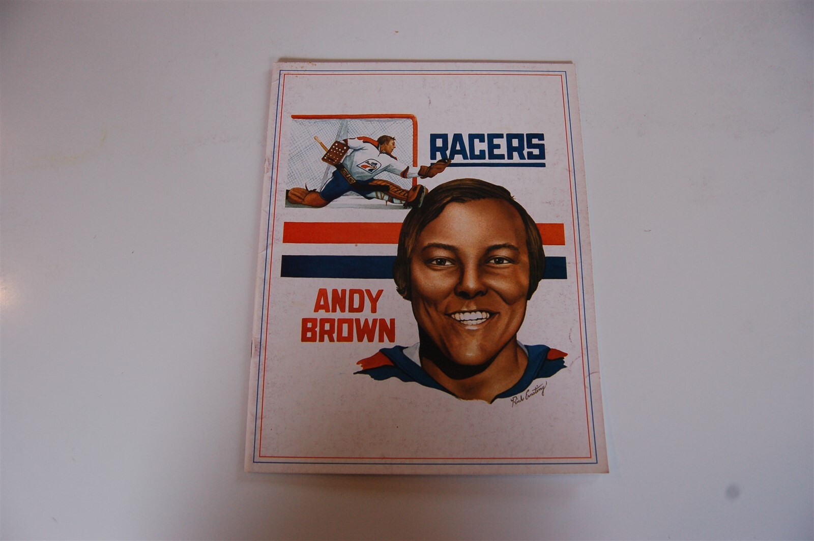 1975-76 Indianapolis Racers - Minnesota WHA Hockey Program - Andy Brown Cover