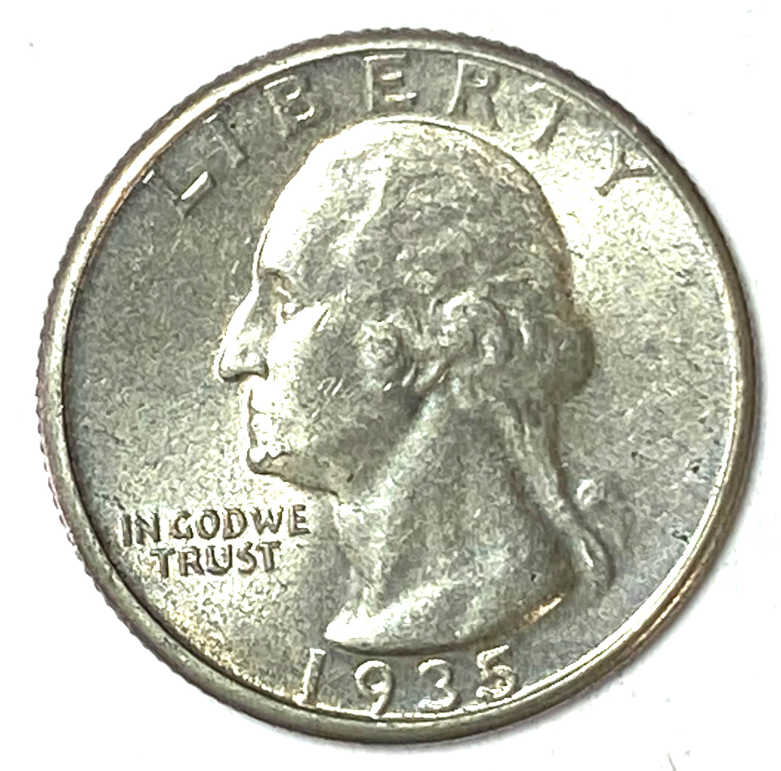 1935 25c Washington Silver Quarter Dollar Philadelphia AU