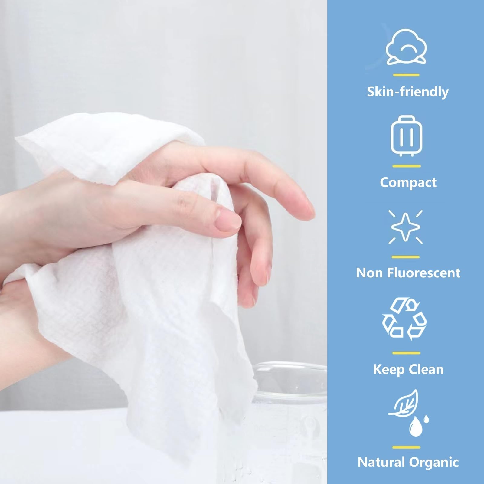 icepac Compressed Towels, Camping, Disposable Face Compressed Towels, Magic T...