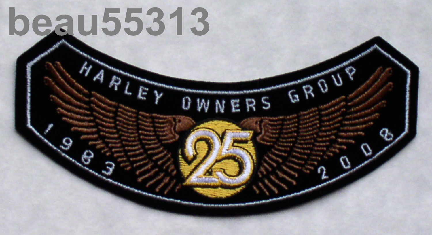 HARLEY OWNERS GROUP HOG H.O.G. 2008 25th VEST JACKET PATCH 08