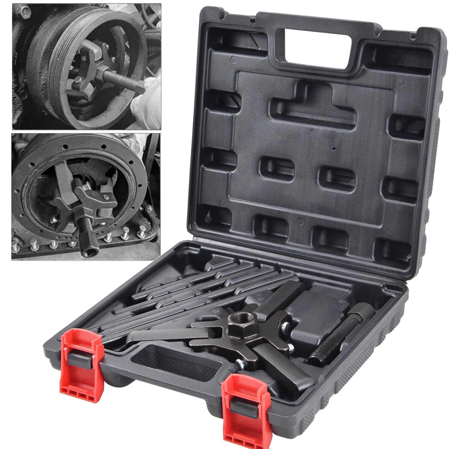 Harmonic Balancer Puller Crank Pulley Removal Kit Engine Motor Rod Auto LS GM US