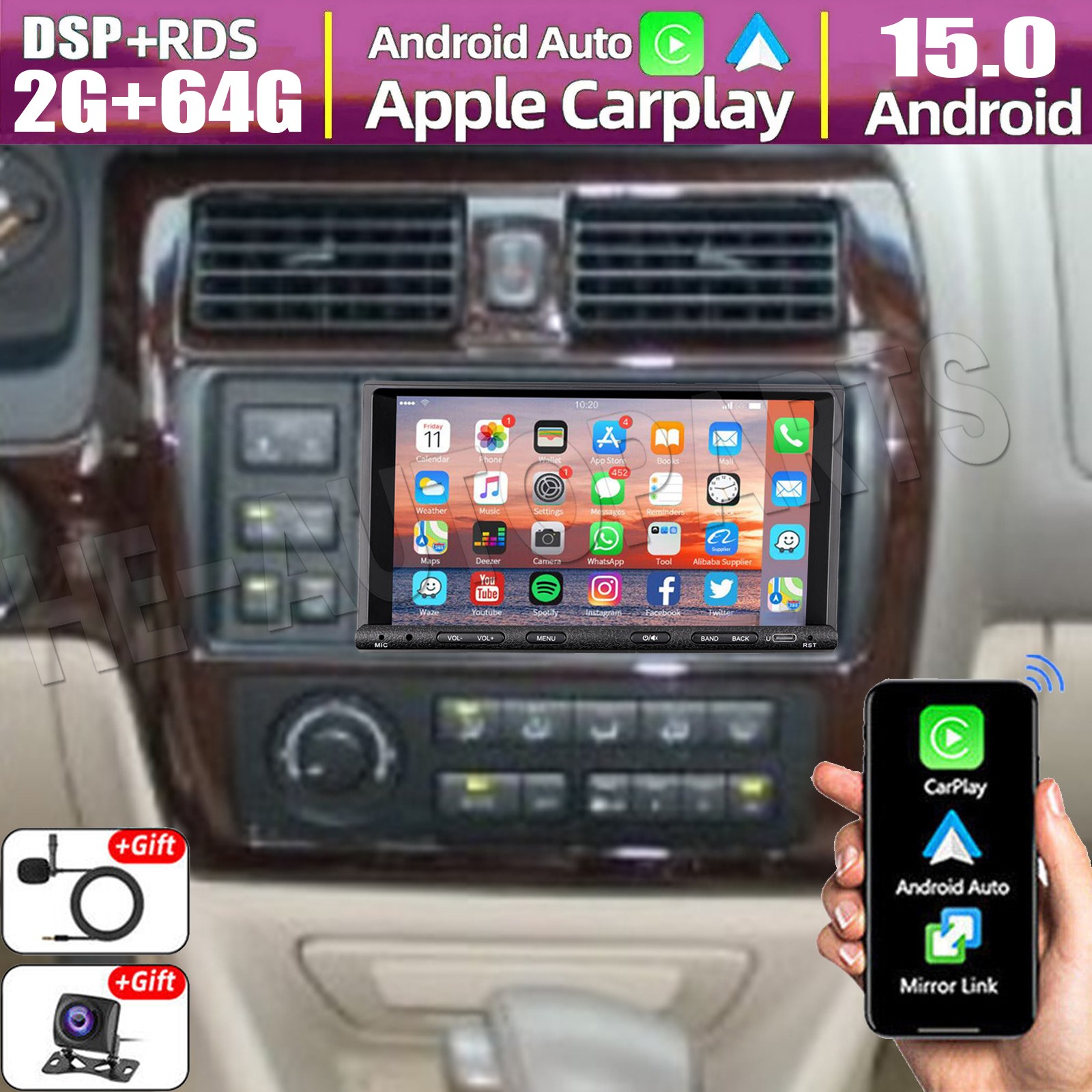 7'' Android 15 For Toyota Avalon 1995-1999 CarPlay Car Radio Stereo GPS Sat Navi