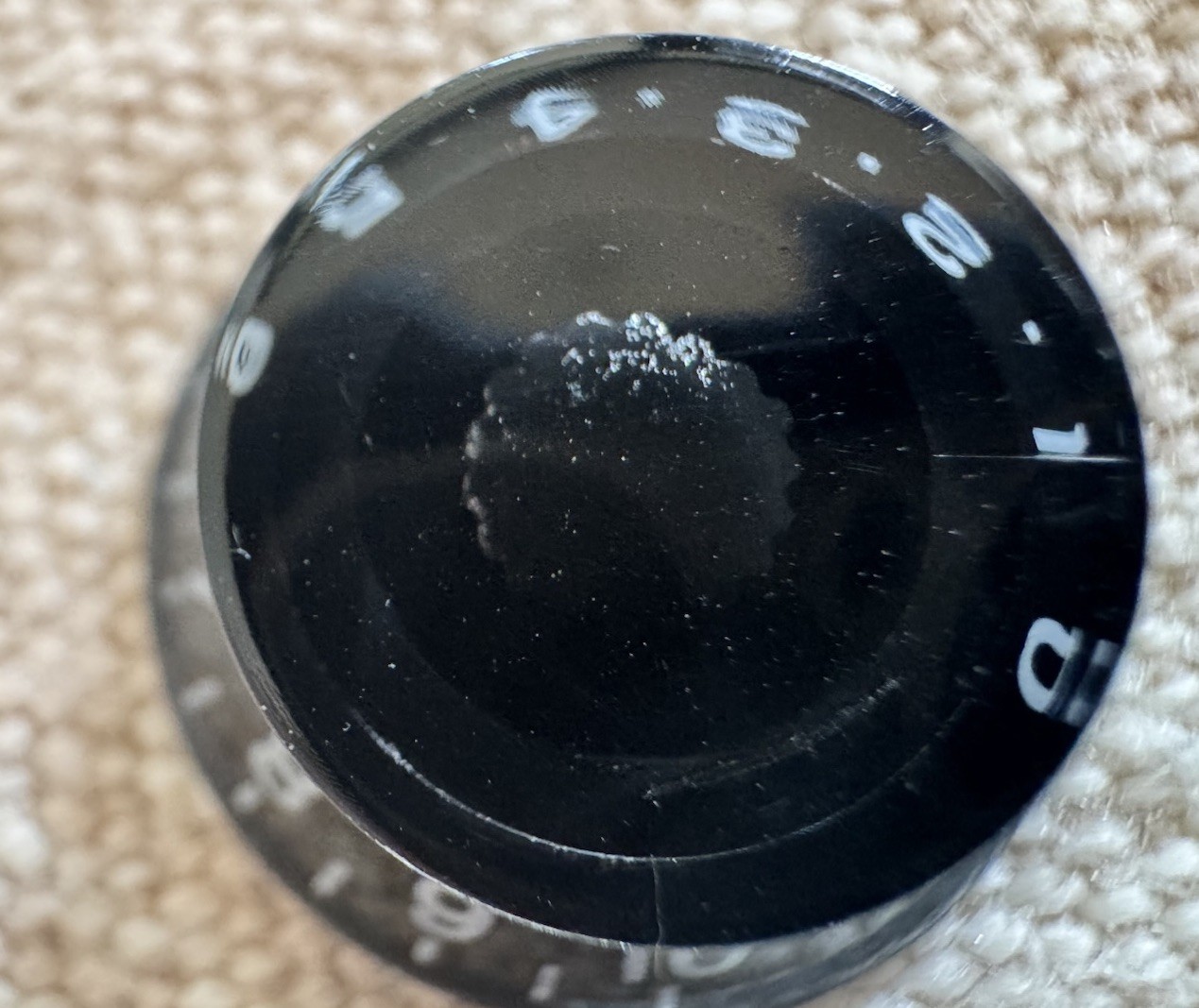 Black TopHat / Bell Knobs (Metric size) set of 4