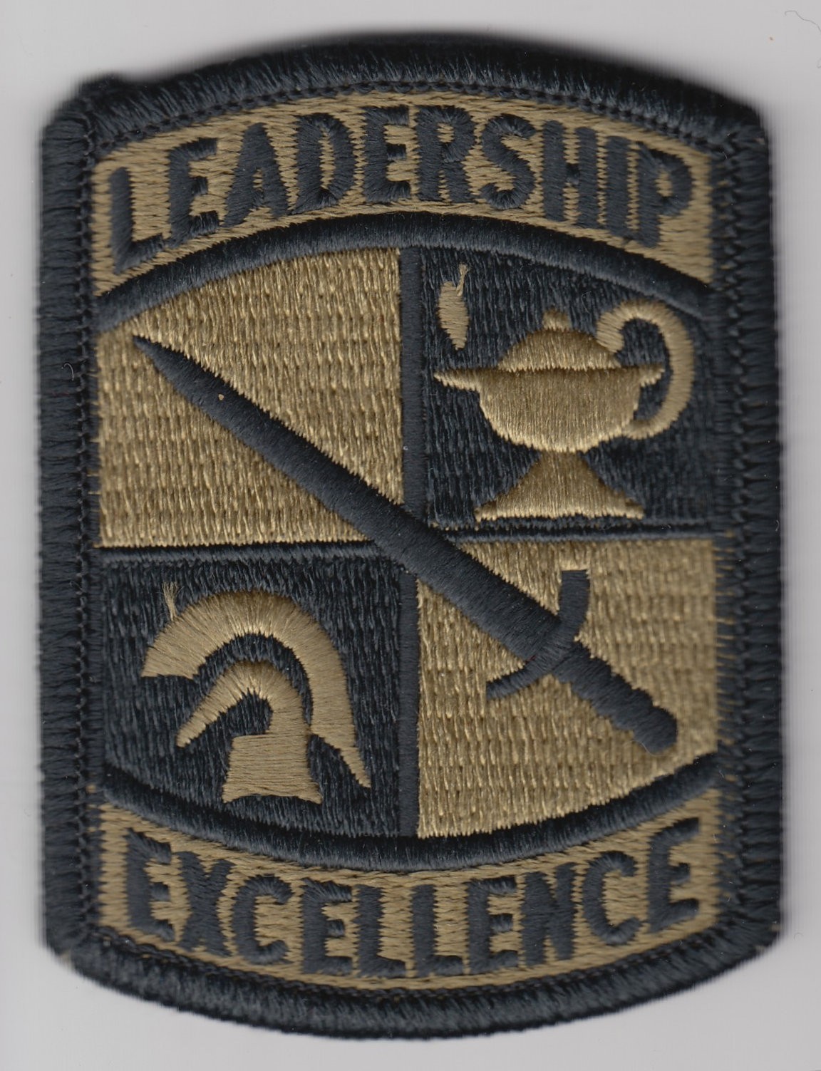 US Army ROTC Patch Insignia Military Leadership Excellence Hook & Loop Subdued