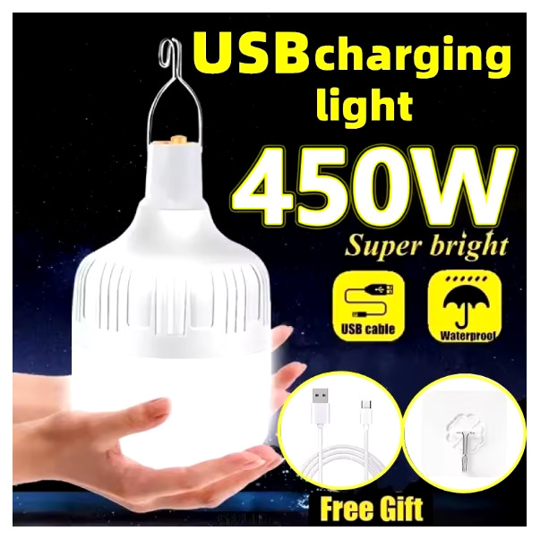 High Power LED Light Charging Emergency Lamp Outdoor Portable Lanterns BBQ