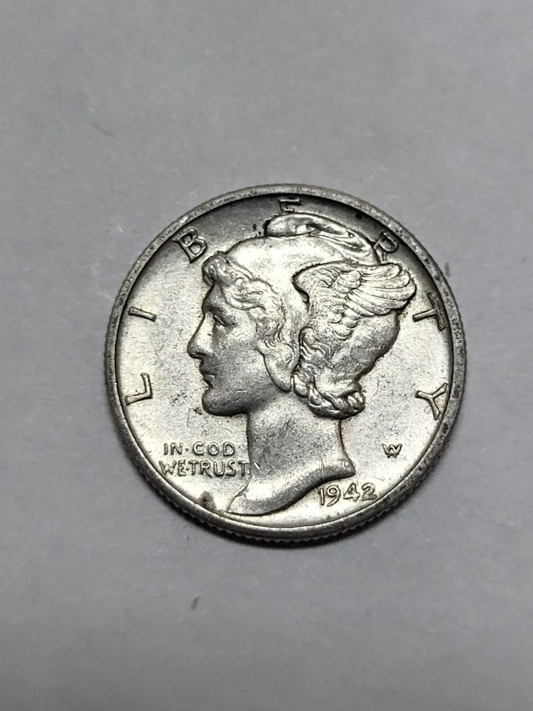 1942 D Mercury Dime