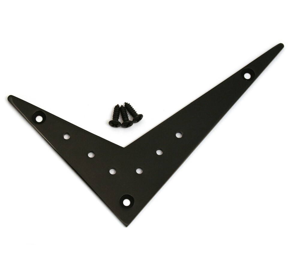 FVT-OFF-B Black 6-string Offset Flying Vee V Style Electric Guitar Tailpiece
