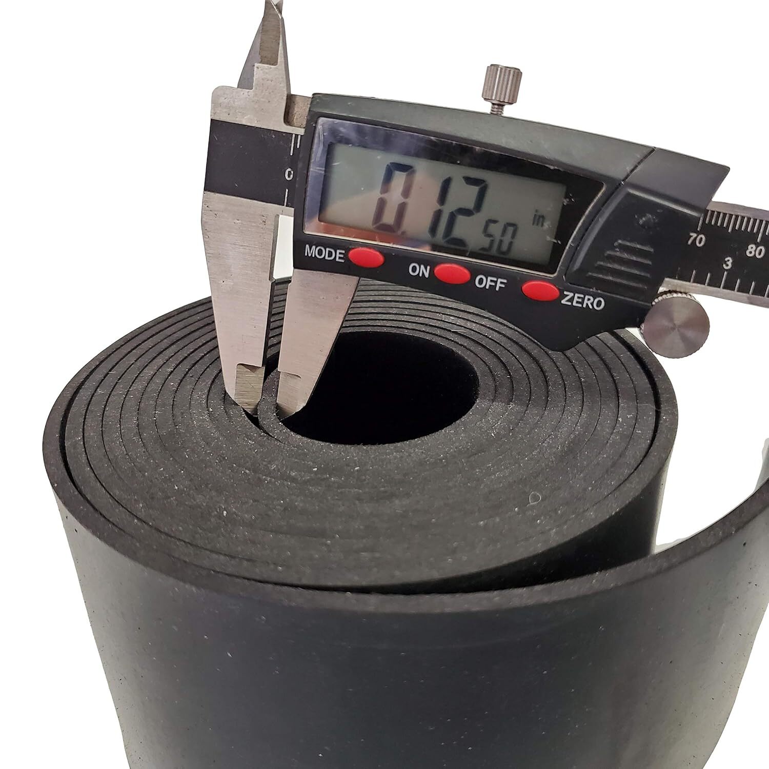 .062" (1/16") Thick x 1" Wide x 10' -Neoprene Rubber Strip Commercial Grade 65A,