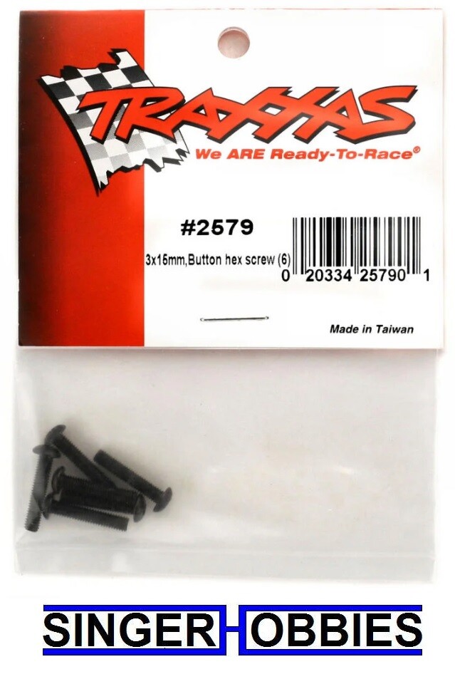 Traxxas 2579 Screws 3x15mm button-head machine hex NEW IN PACKAGE TRA2579 TRA1