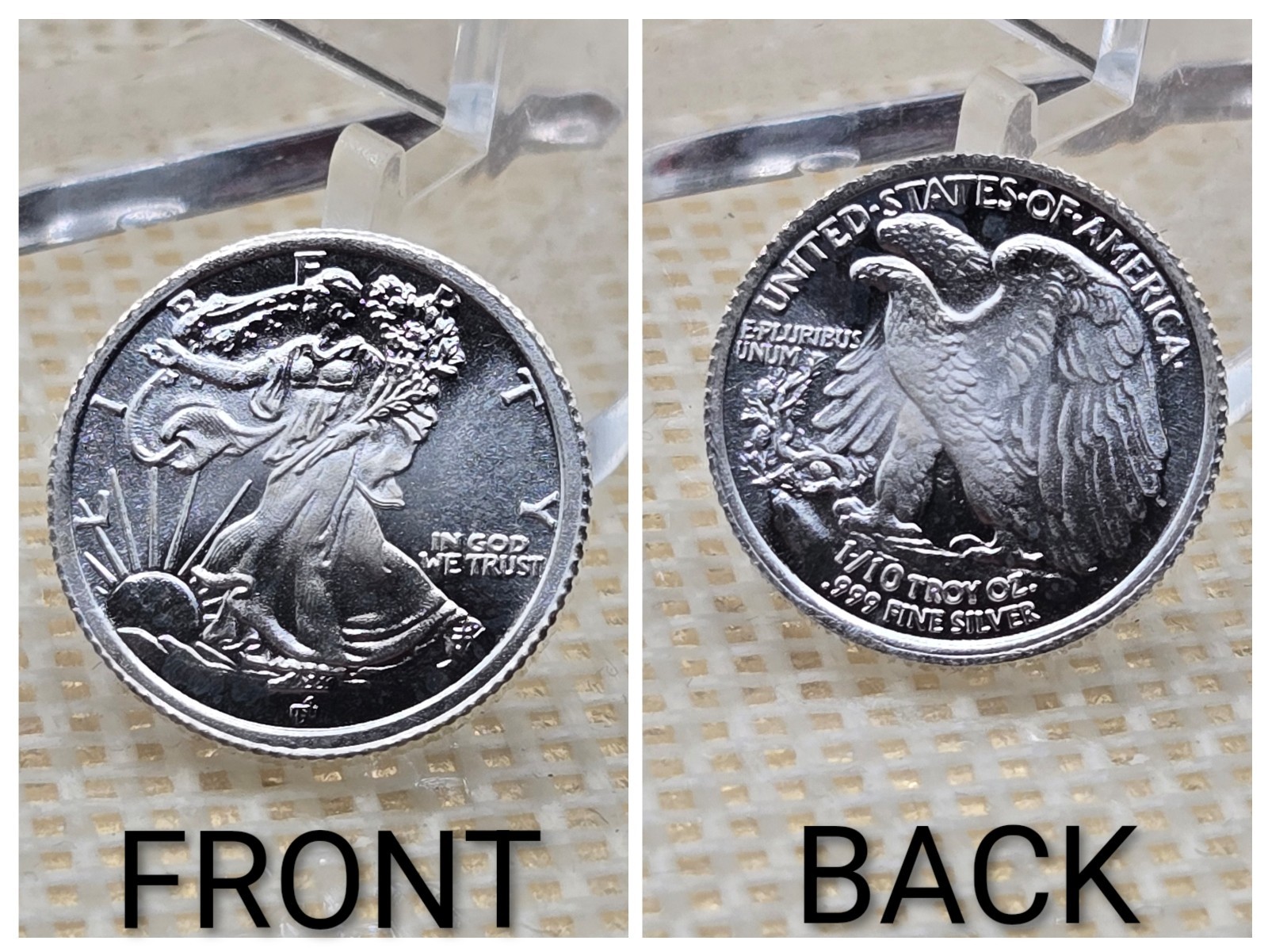 1/10 oz .999 Fine Silver Round – Walking Liberty Design – Beautiful Bullion Coin