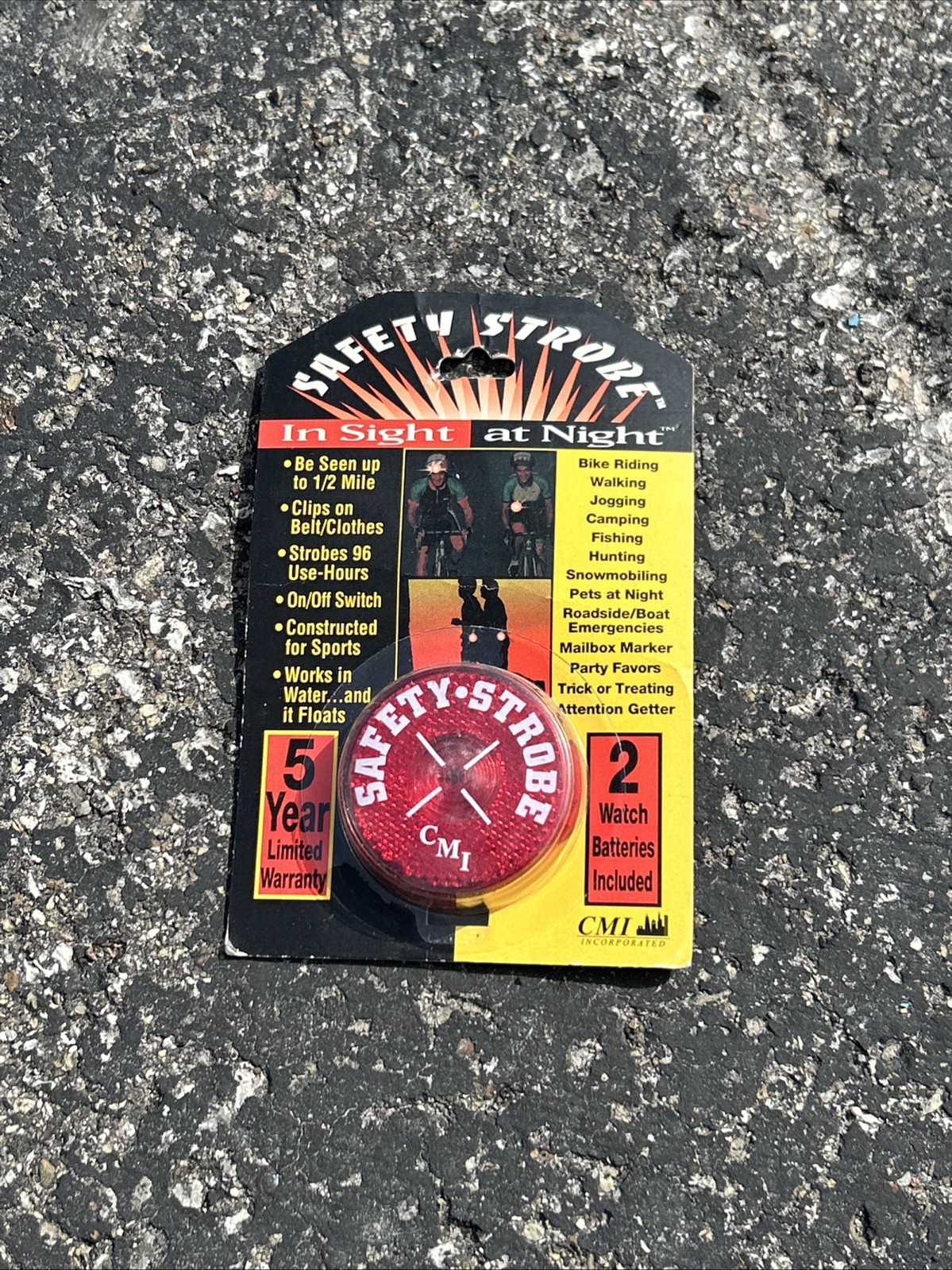 Safety Strobe Red LED Clip Light  Night Visibility 1/2 Mile Range -Lot of 5 (xx)
