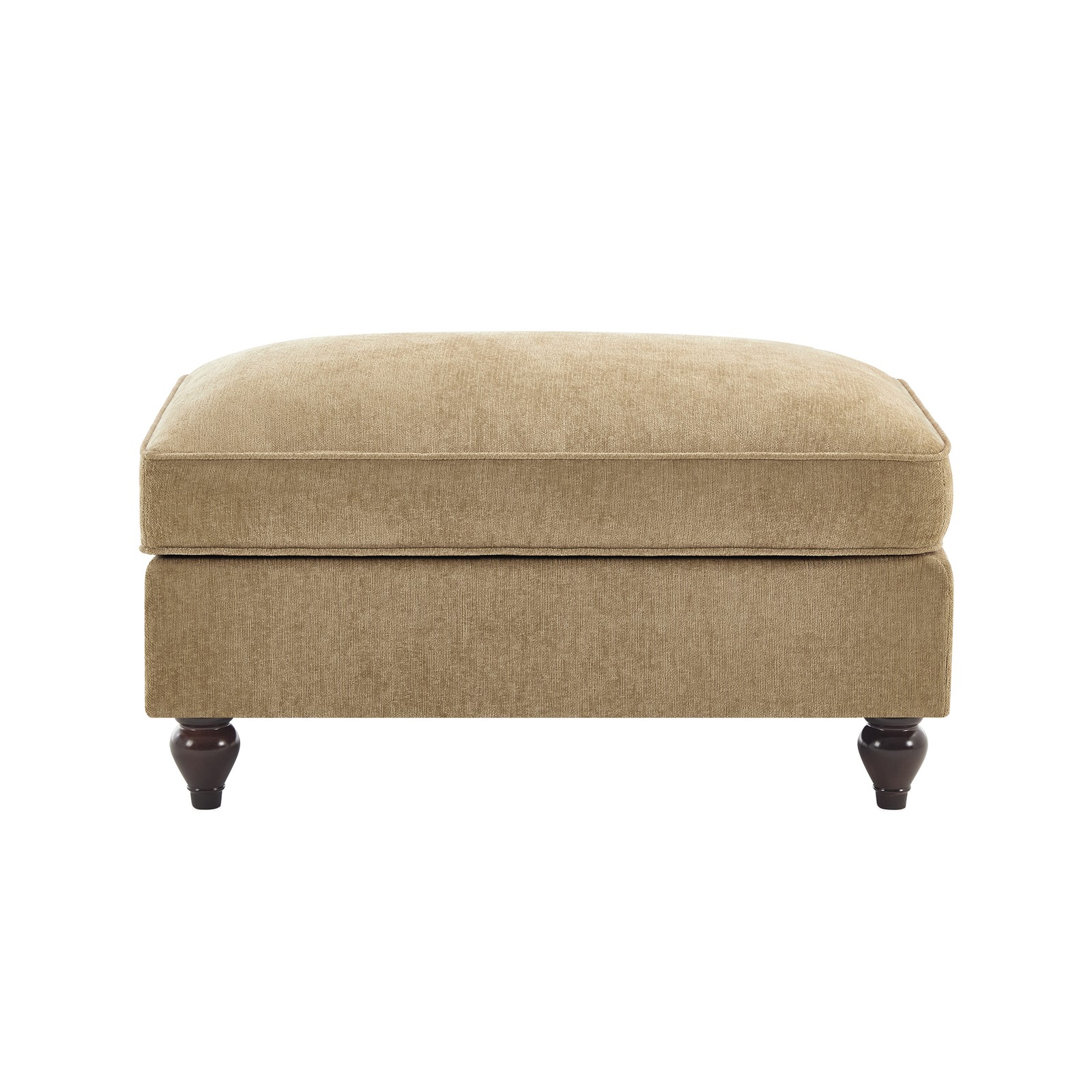 Removable Ruffle Chaise Lounge Ottoman, Light Coffee Chenille Cloud Couch