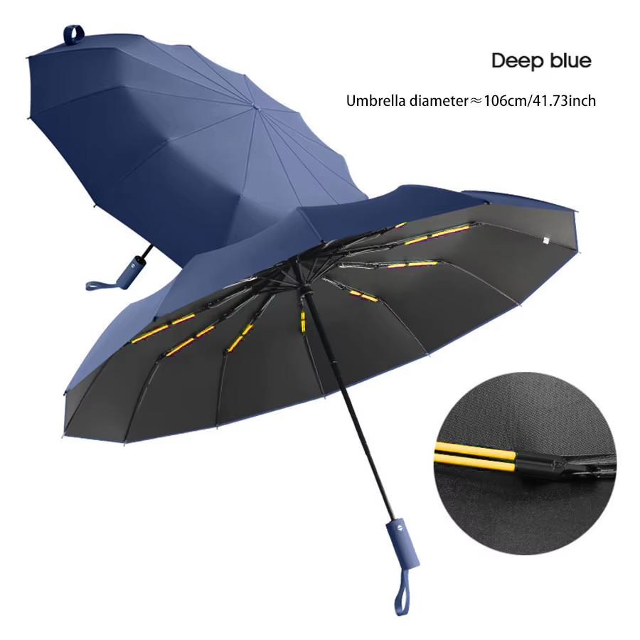 Reinforced 24-Bone Umbrella, Men'S Business Strong and Durable Wind-Resistant Um