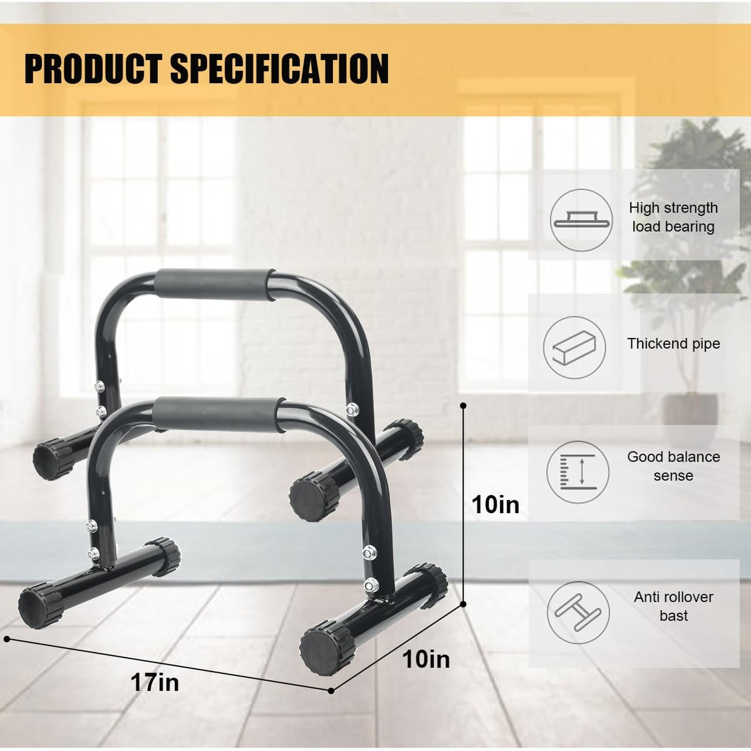 AmazeFan Parallettes Bars, Push Up Bars Strength Training For Handstands, Ful...