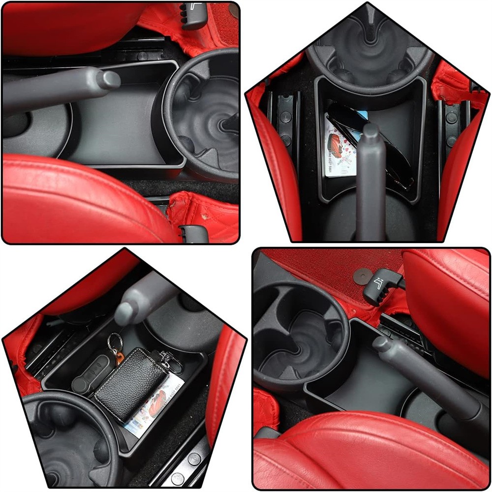 For Fiat 500 2011-2015 ABS Front Storage Box Car Interior Accessories Handbrake