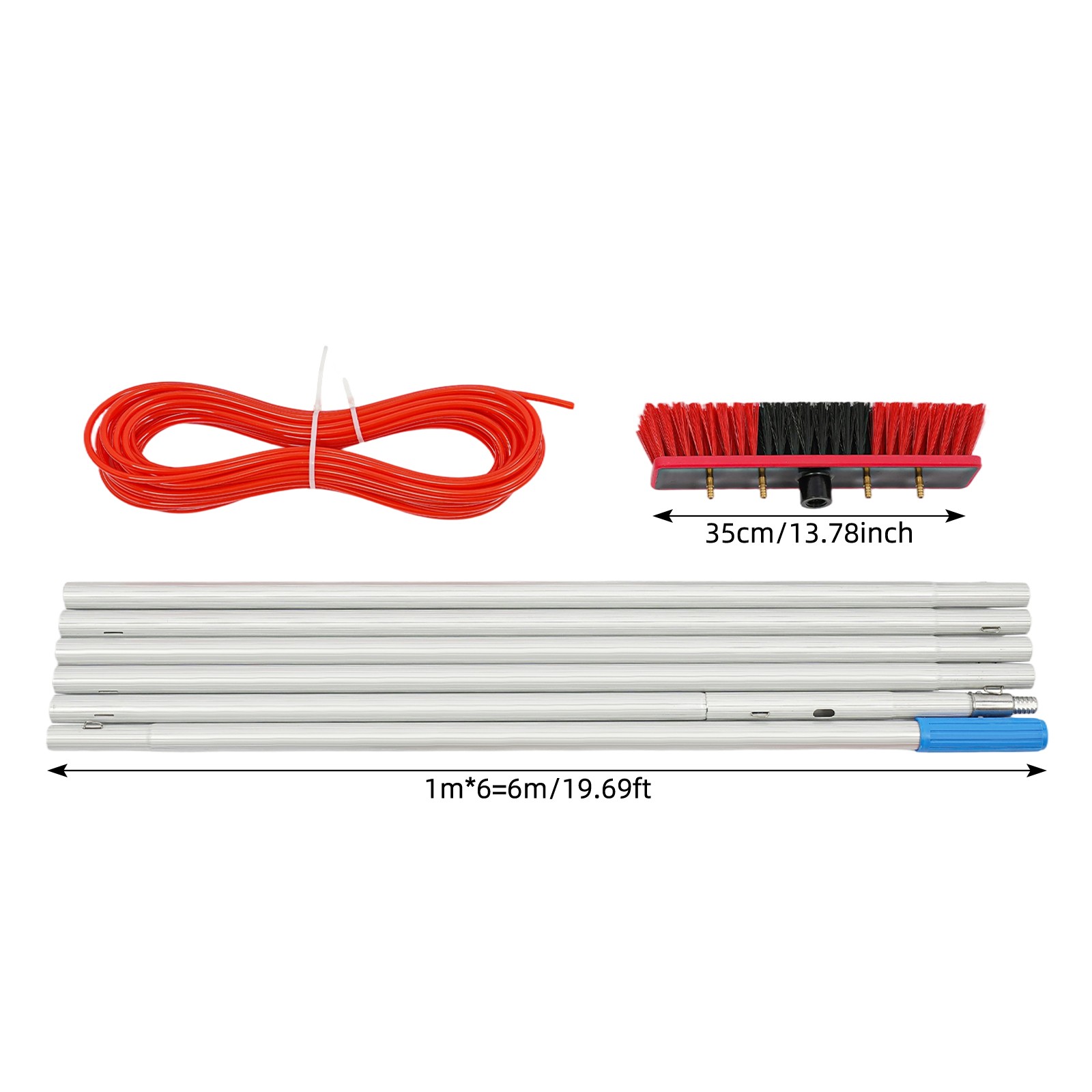 Highly Portable 6m Cleaning Brush & Pole Cleaning Kit for Solar Panel